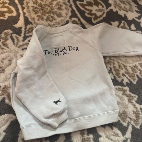 Cutest black dog sweatshirt size 3T soft lined black dog company light blue - Picture 4 of 6